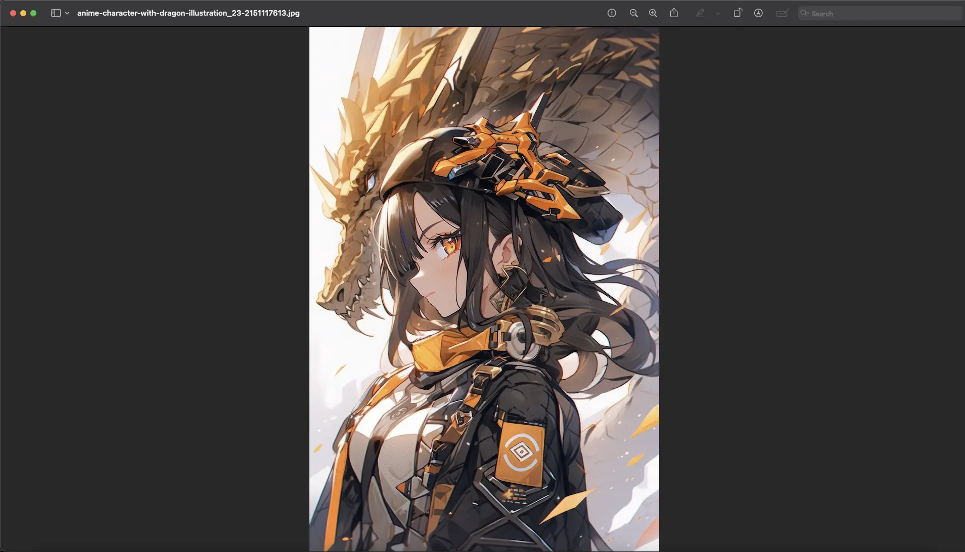 AI-generated dragon princess artwork